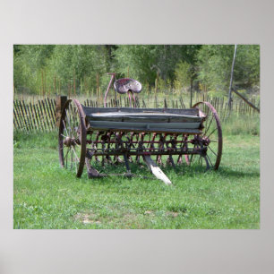 Poster Équipement agricole ancien