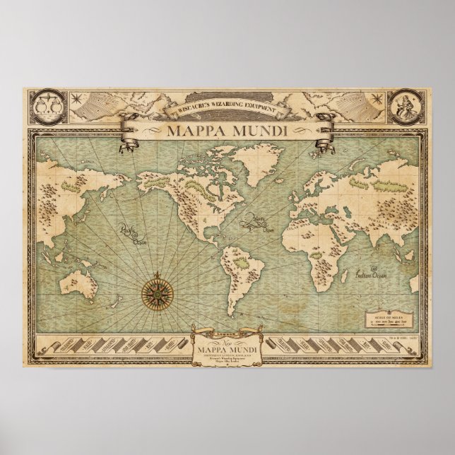 Poster Équipement de sorcière de Wiseacre - Mappa Mundi (Devant)
