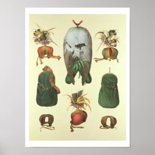 Poster Équipement pour Falconry, de 'Traite de Fauconneri