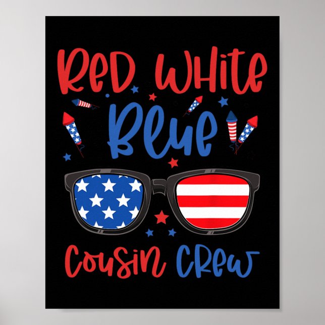 Poster Équipement Rouge Blanc Et Bleu 4 juillet Enfants N (Devant)