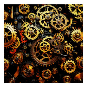 Poster Équipements de réchaud Steampunk 1004