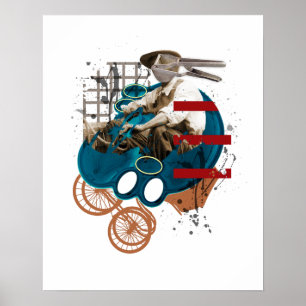 Poster Équipez sur l'affiche de roues