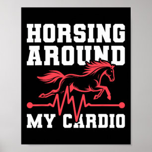 Poster Équitation cavalier - Horseback Ekg