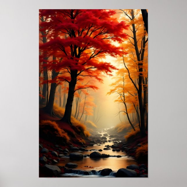 Poster Érable Rouge Arbre (Devant)