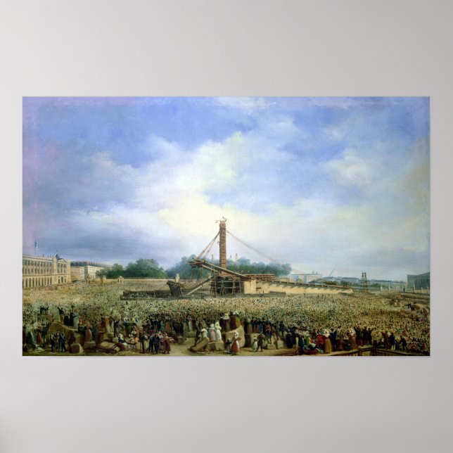 Poster Erection de l'Obélisque de Louxor (Devant)