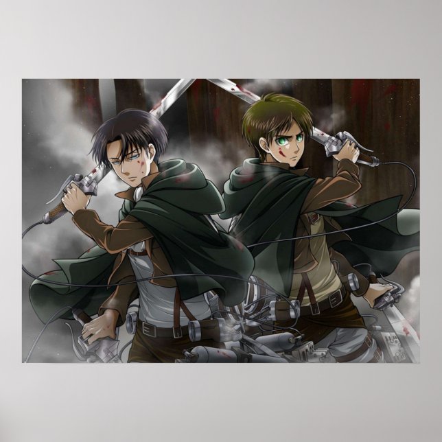 Poster Eren et Levi (Devant)