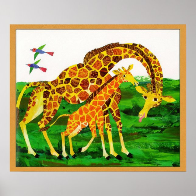 Poster Eric Carle -  Girafe (Devant)
