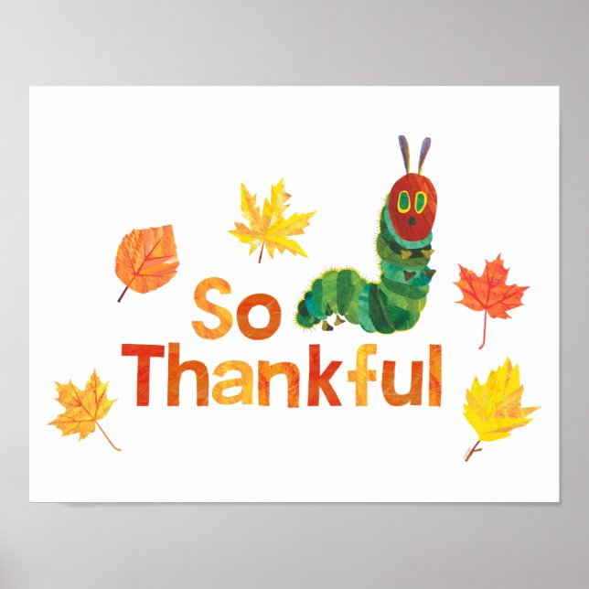 Poster Eric Carle | So Thankar Caterpillar (Devant)