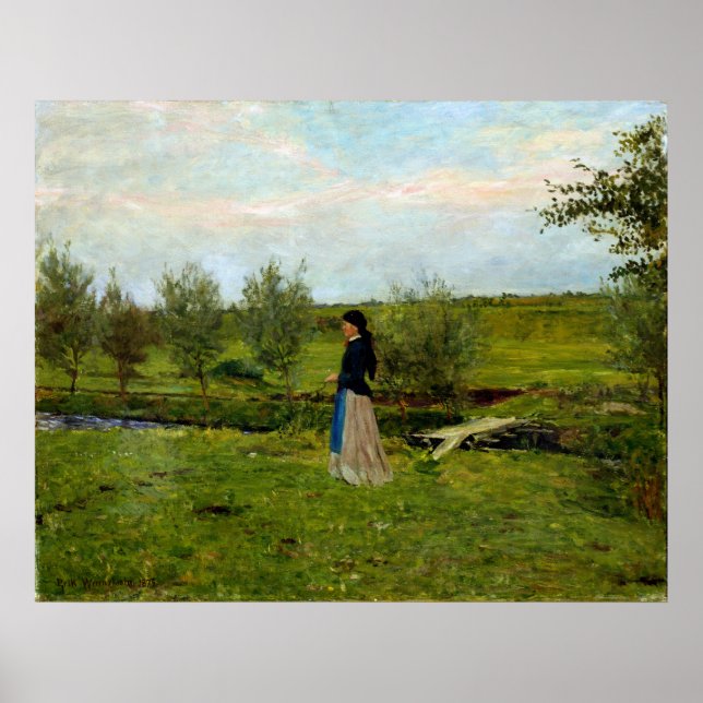 Poster Erik Werenskiold Soirée à Pipping (Devant)