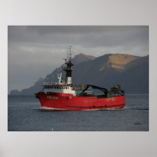 Poster Erla N, Crab Boat in Dutch Harbor, Alaska