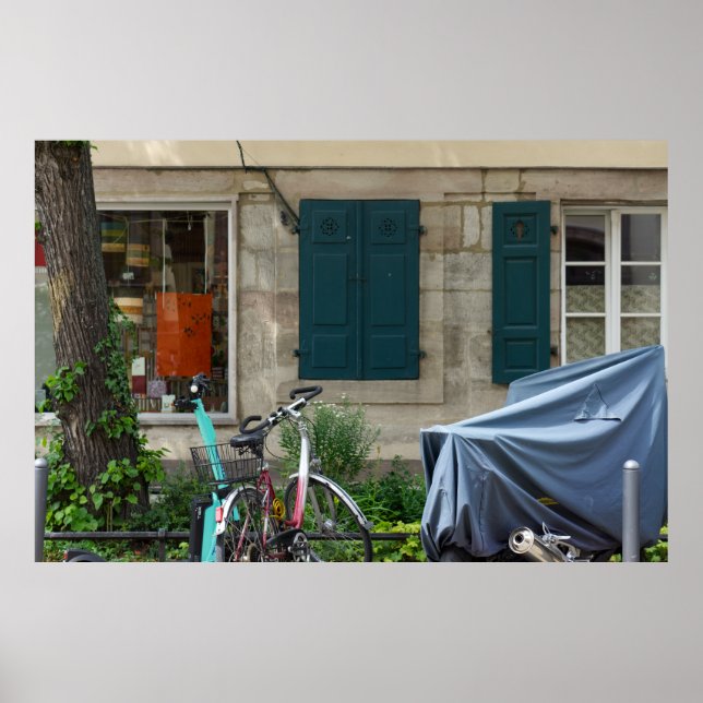 Poster Erlangen Windows et vélo en Allemagne (Devant)