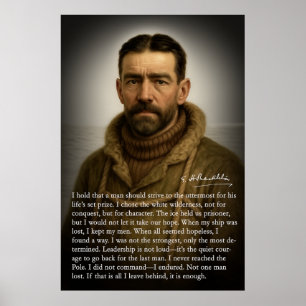 Poster Ernest Shackleton - Heroic Antarctique Explorer
