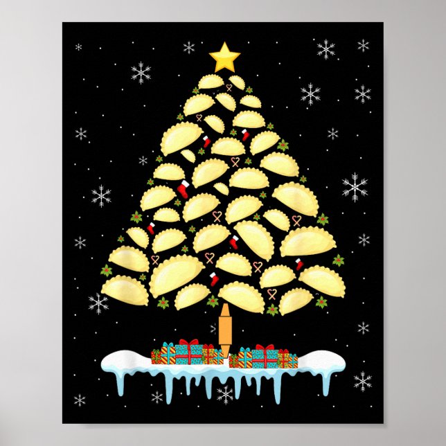 Poster Erogi Tree Lish Christmas Food Funny Men Women Kid (Devant)