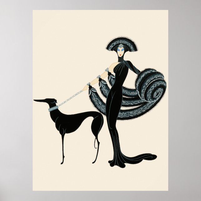 Poster Erté - À la suite théâtrale, Symphonie en noir (Devant)