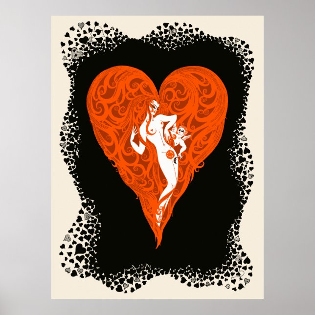 Poster Erté - Aces Suite, Heart (Devant)