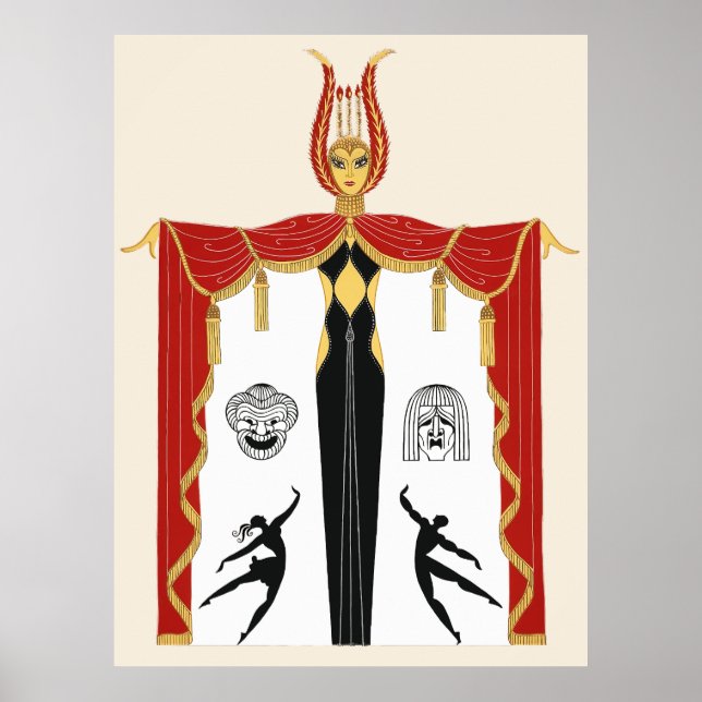 Poster Erté - Broadway's in Fashion (Devant)