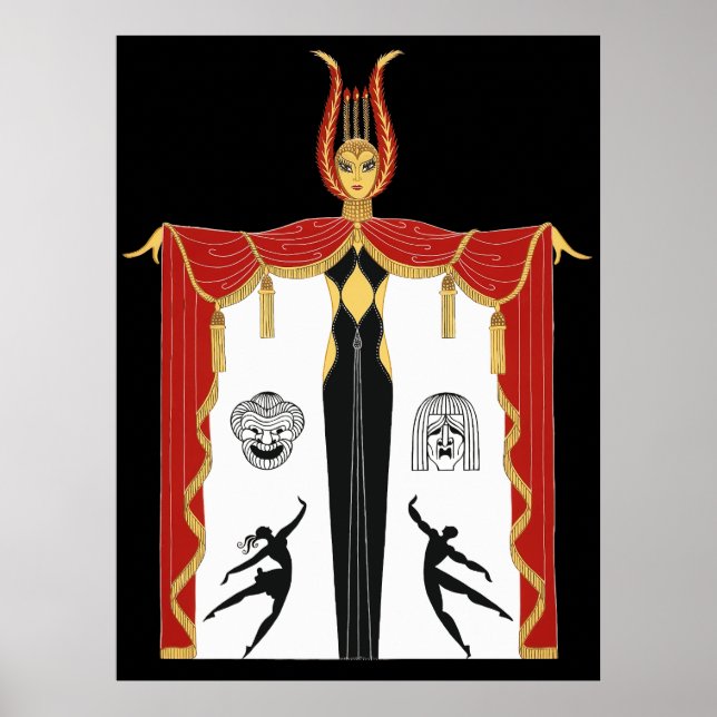 Poster Erté - Broadway's in Fashion [Version de nuit] (Devant)