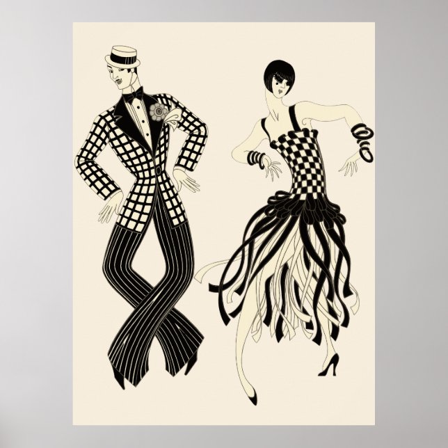 Poster Erté - Charleston couple (Devant)