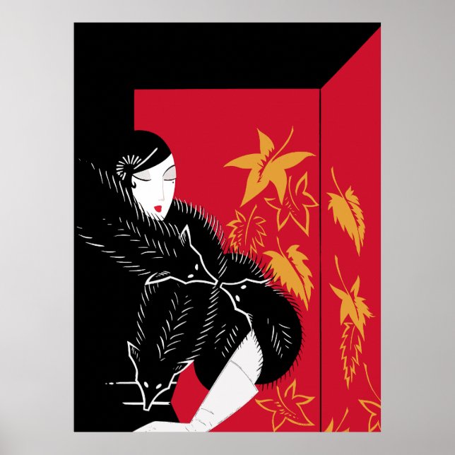 Poster Erté - Fourrures (Devant)