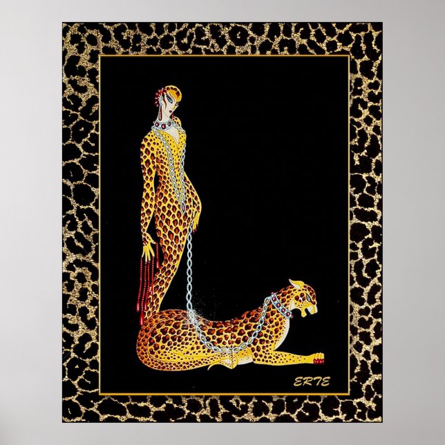 Poster Erte - La Dame Léopard (Devant)
