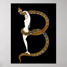 Erté - La lettre B de la suite Alphabet, 1976