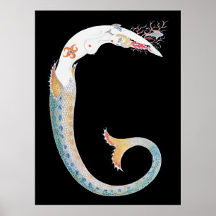 Poster Erté - La Lettre G de la Suite Alphabet, 1976