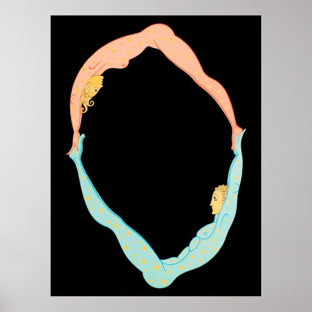 Poster Erté - La Lettre O de la Suite Alphabet, 1976 (Devant)