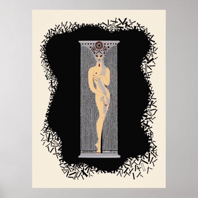 Poster Erté - La Suite Numéraux, Le Numéro 1 (Devant)