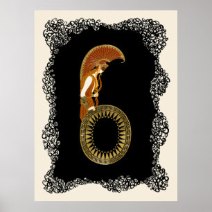 Poster Erté - La Suite Numéraux, Le Numéro 6