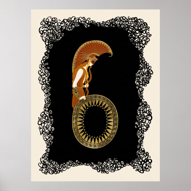 Poster Erté - La Suite Numéraux, Le Numéro 6 (Devant)