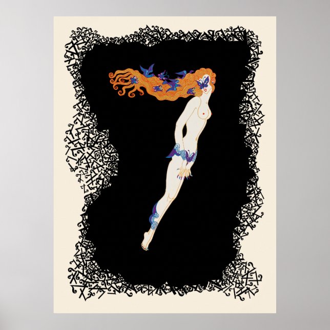 Poster Erté - La Suite Numéraux, Le Numéro 7 (Devant)