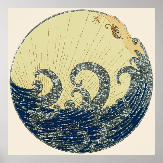 Poster Erté - La vague (Devant)