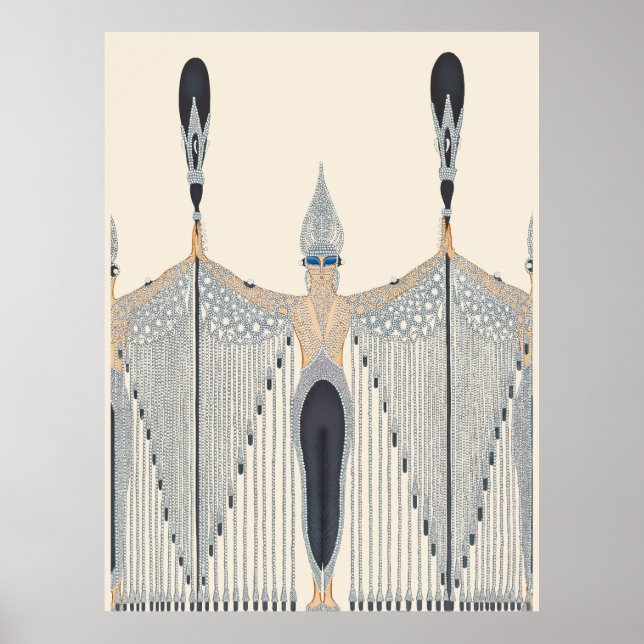 Poster Erté - Les Bijoux de Perle (Devant)