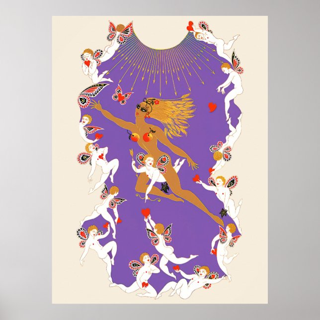 Poster Erté - Les Saisons, Été 1970 (Devant)