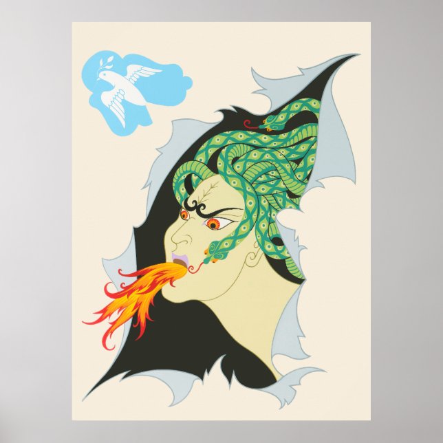 Poster Erté - Les Sept Péchés Mortels Suite, Colère, 1983 (Devant)