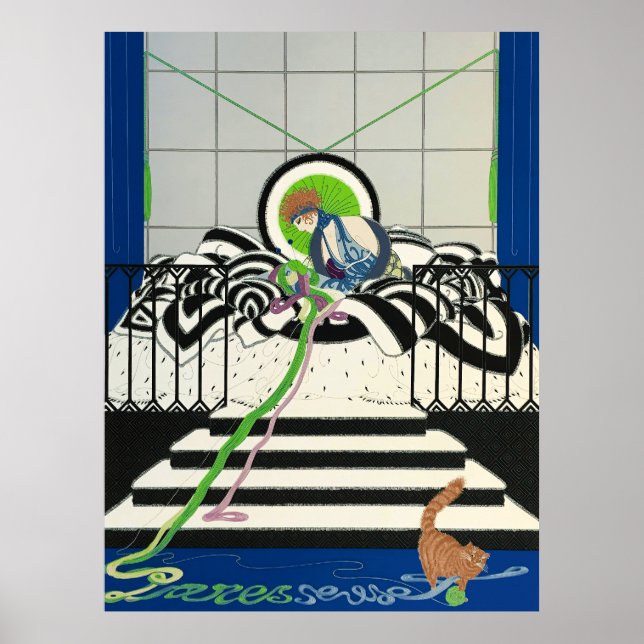 Poster Erté - Paresseuse, 1980 (Devant)