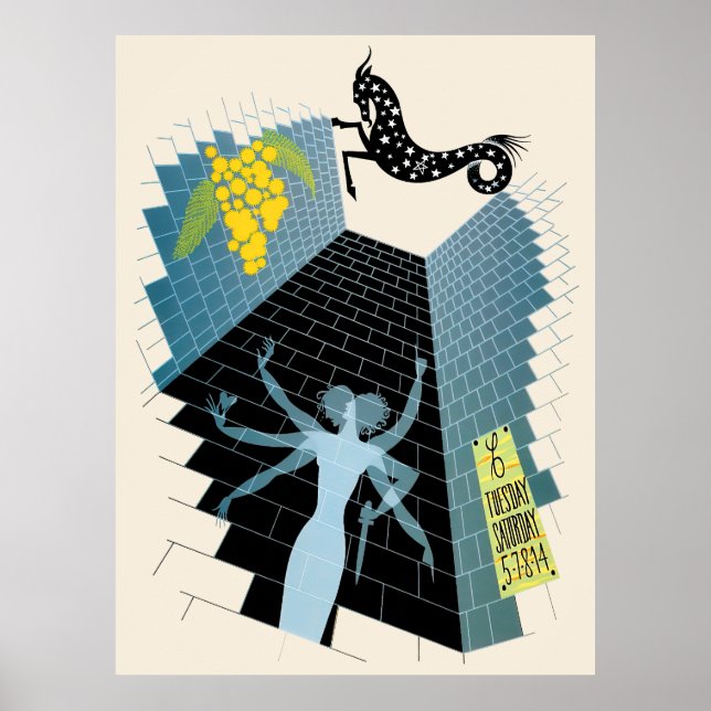 Poster Erté - Suite Zodiac, Capricorn (Devant)