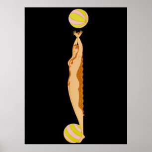 Poster Erté - The Letter J from the Alphabet Suite, 1976