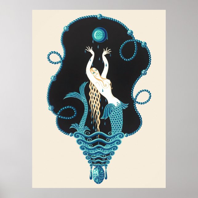 Poster Erté - The Precious Stones Suite, Sapphire, 1969 (Devant)