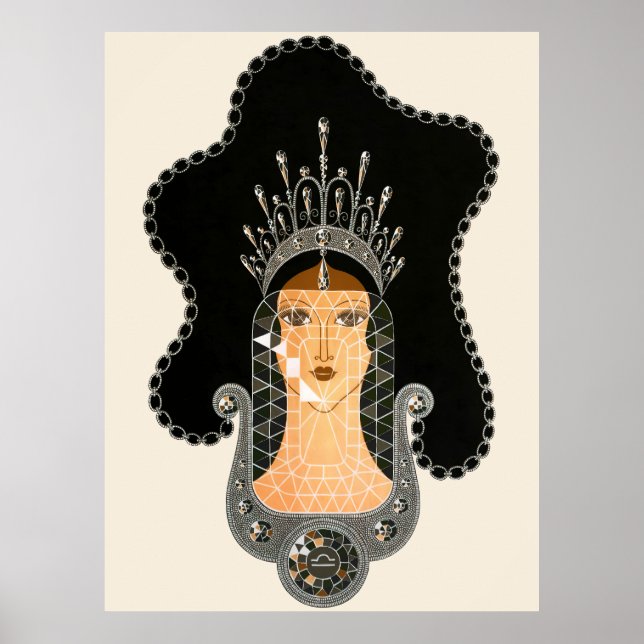 Poster Erté - The Precious Stones Suite, Sapphire, 1969 (Devant)