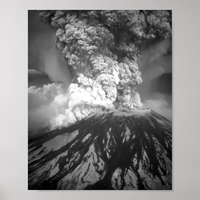 Poster Éruption du Mont Saint-Hélène - 18 mai 1980 (Devant)