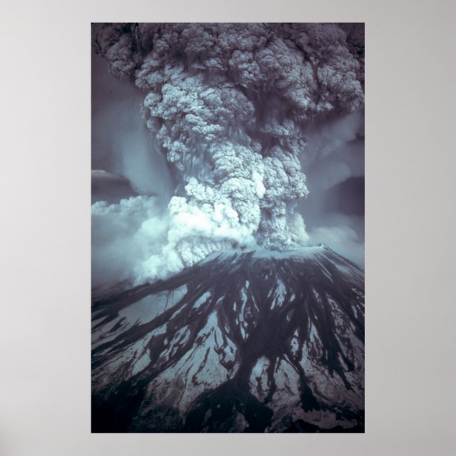 Poster Éruption du mont Saint Helens Stratovolo 1980 (Devant)
