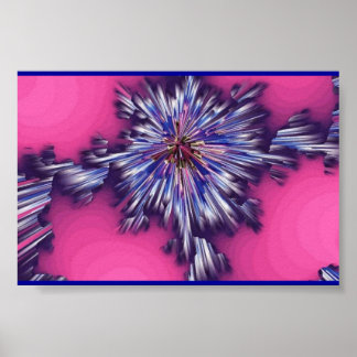 Poster Éruption rose océan