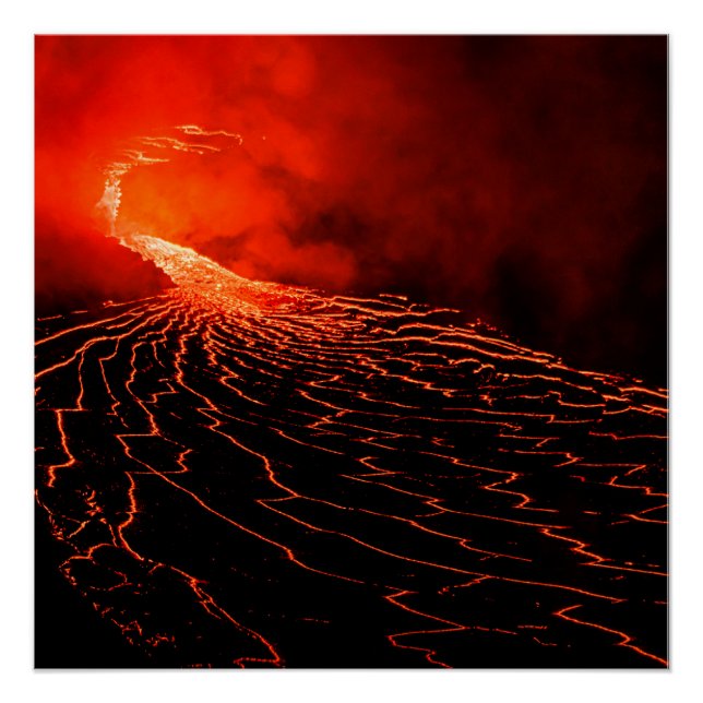 Poster éruption volcanique (Devant)