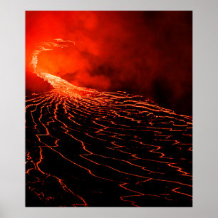 Poster éruption volcanique