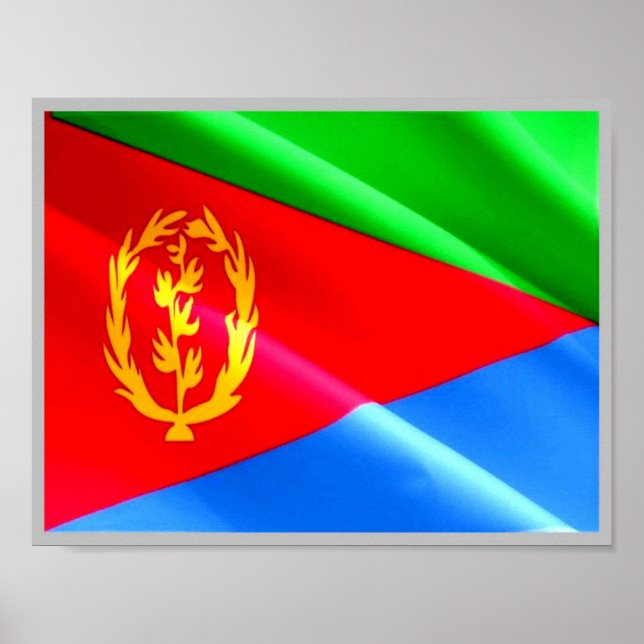 Poster Érythrée - Drapeau érythréen - (Devant)