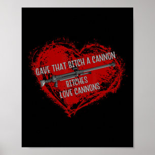 Poster Es Love Cannons Funny Adulte Mème Gamer Anime