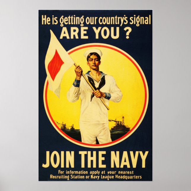 Poster Es-Tu Prêt ? REJOINDRE LA MARINE ! Recrutement pou (Devant)