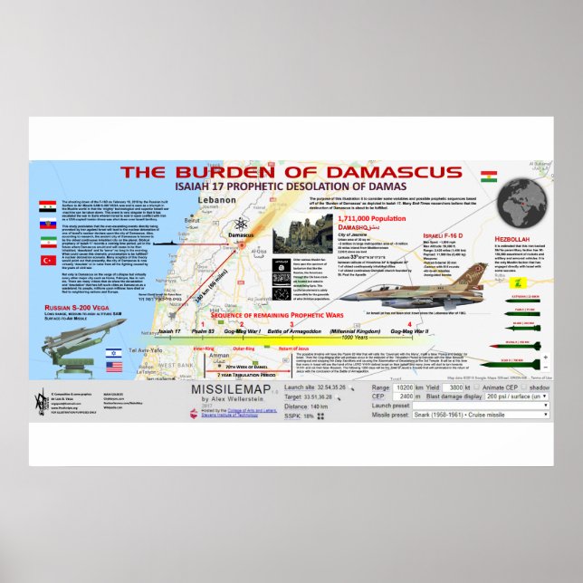 Poster Ésaïe 17 Destruction de Damas 2 (Devant)