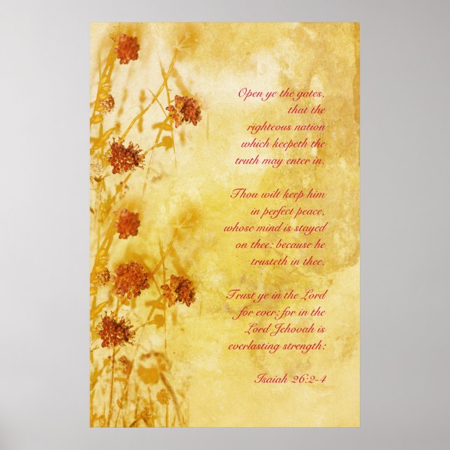 Poster Ésaïe 26 : 2-4 (Devant)